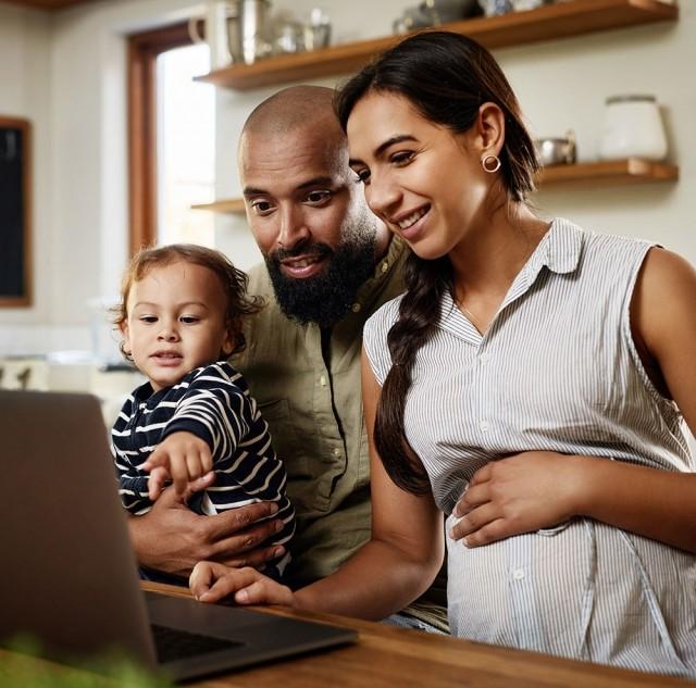 family with young child